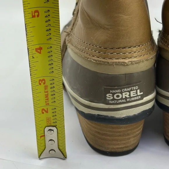 Sorel Carley conquest knee high winter/ rain boots tan size 8.5 - Picture 7 of 9